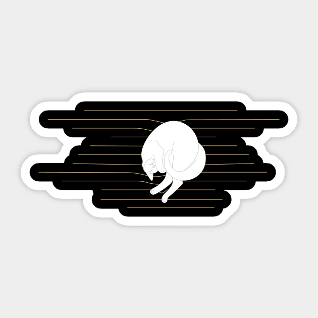 Cat Sleeping Sticker by MichelMM